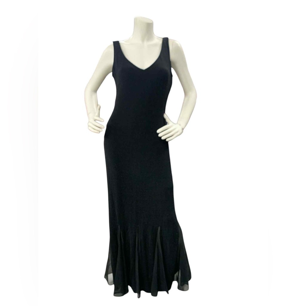 Algo Chic Black Maxi Dress S12